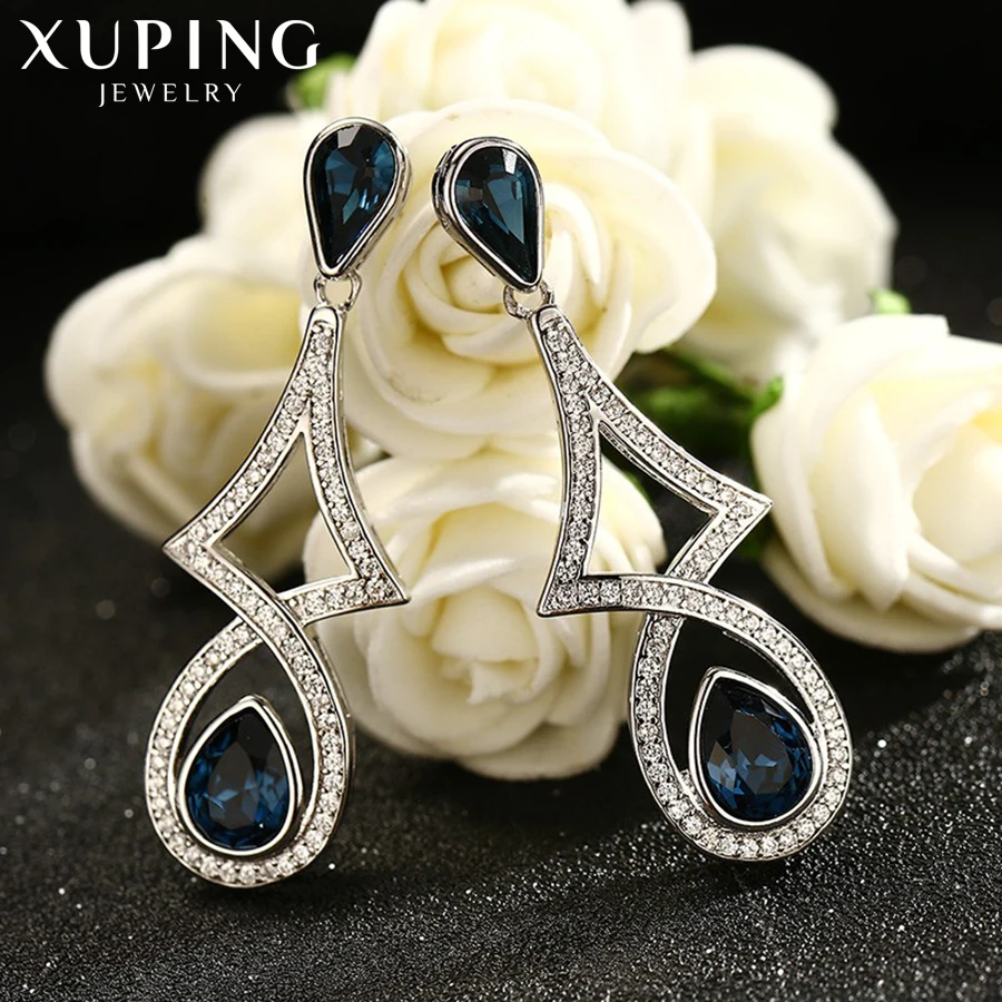 Xuping модные серьги высокого качества Кристаллы от Swarovski цвет покрытием шарм дизайн для женщин подарок XE2219