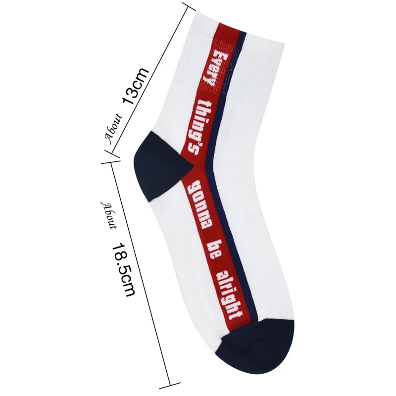 

Autumn Winter Letter Patterned Art Women Crew Funny Sock Fashion Soft Breathable Cotton Socks Tide Personality Female Ankle Meia