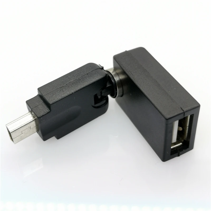 Адаптер Mini 5 Pin папа USB 2 0 мама otg Type A угол вращения 360 градусов внешний адаптер для