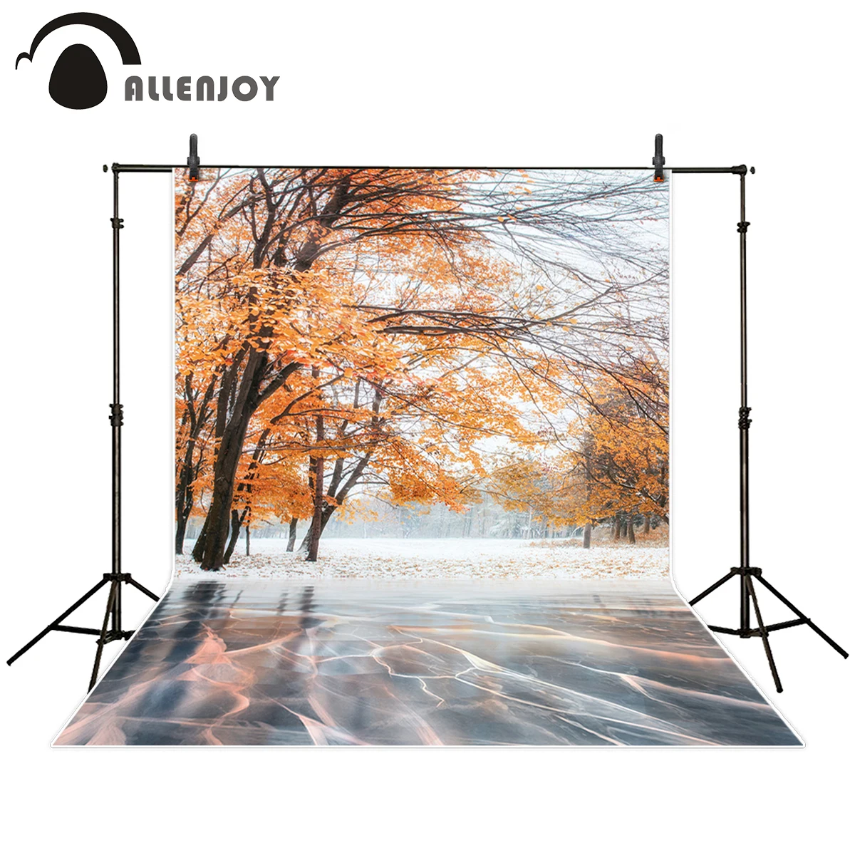 Allenjoy фон для фотостудии Осеннее дерево естественное замороженное река