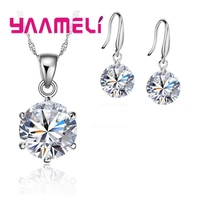 80 off discount wedding jewelry set multi colors 925 sterling silver cubic zirconia necklace pendant earrings for sale