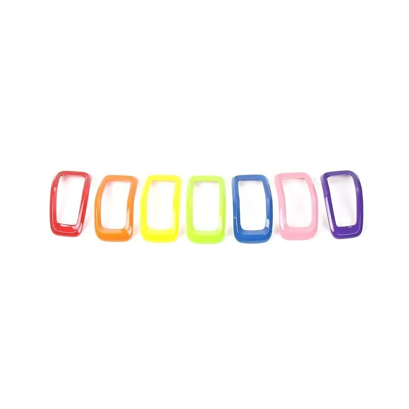 colorful 7 pcs MOPAI автомобильные наклейки для Jeep Cherokee+ ABS автомобильные передние декоративные решетки наклейки s Для Jeep Cherokee автомобильные аксессуары - Название цвета: colorful 7 pcs
