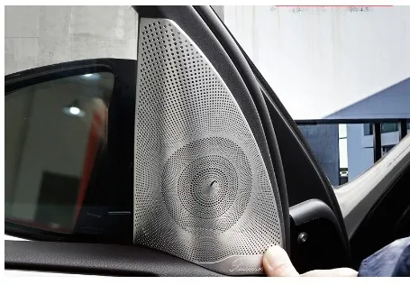Car-styling Door Stereo Speaker decoration Tweeter trim strips covers 2pcs For Mercedes Benz ML GL Class GLS GLE X204 X166 W166 |