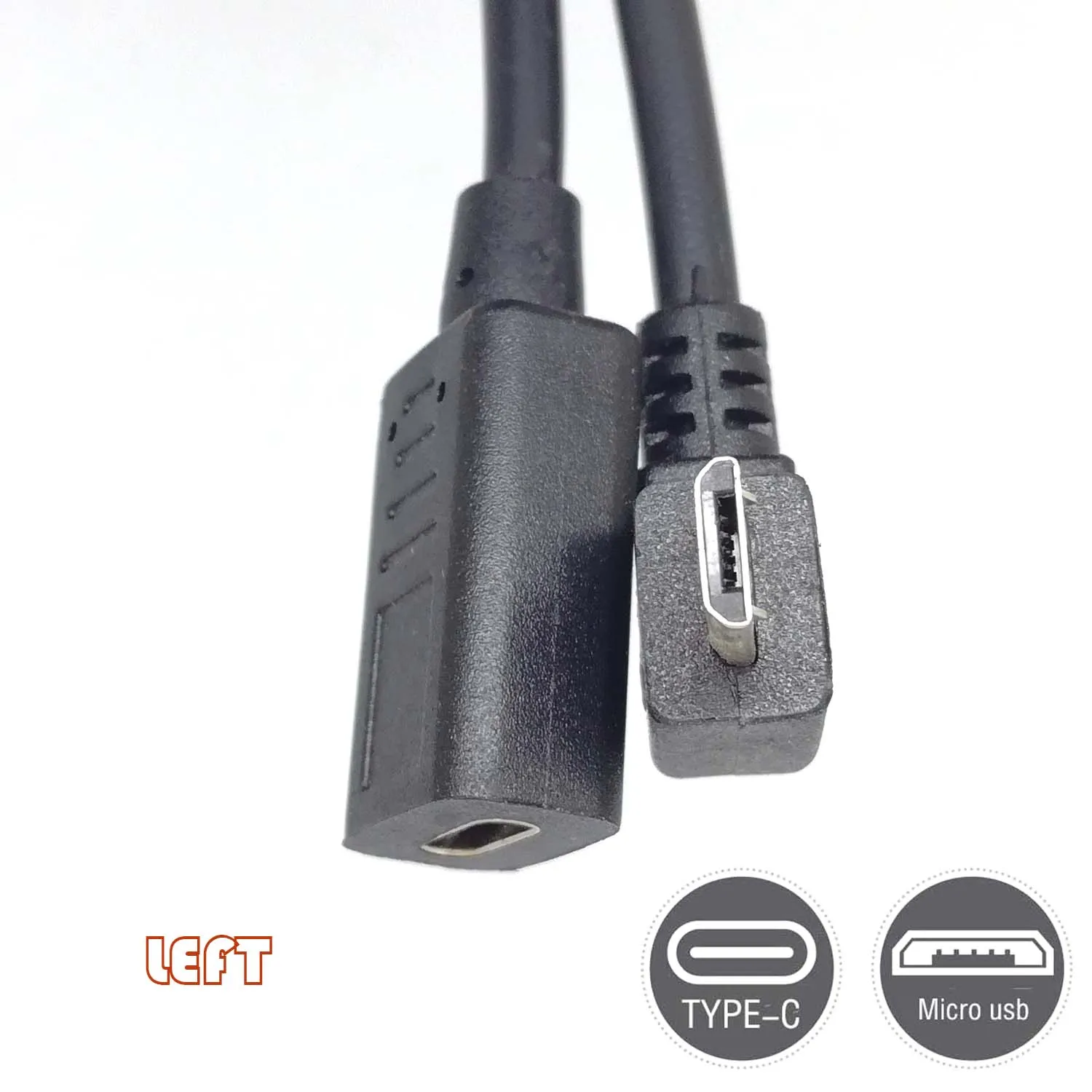 Кабель переходник с разъемом типа C мама на Micro B кабель USB для зарядки и передачи