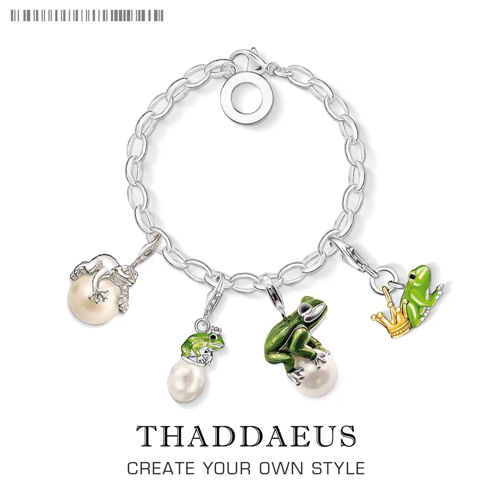 

Frog Prince & Pearl Pendant Charm Europe Style Fashion 925 Sliver Fashion Sterling Jewelry Club Fit Charm Bracelet For Women