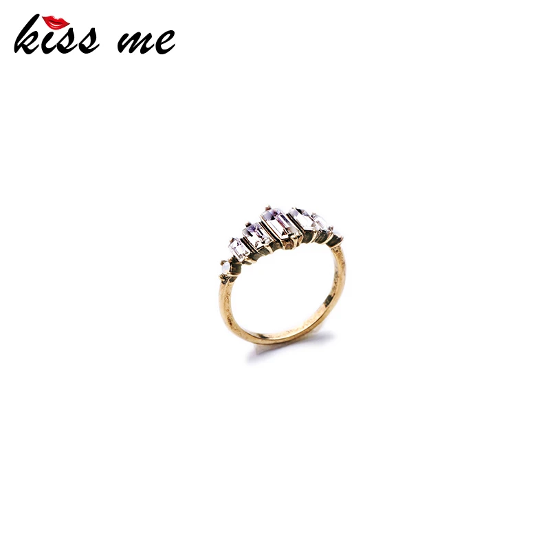 Женское геометрическое кольцо в стиле ретро Kiss Me из одного сплава ювелирное