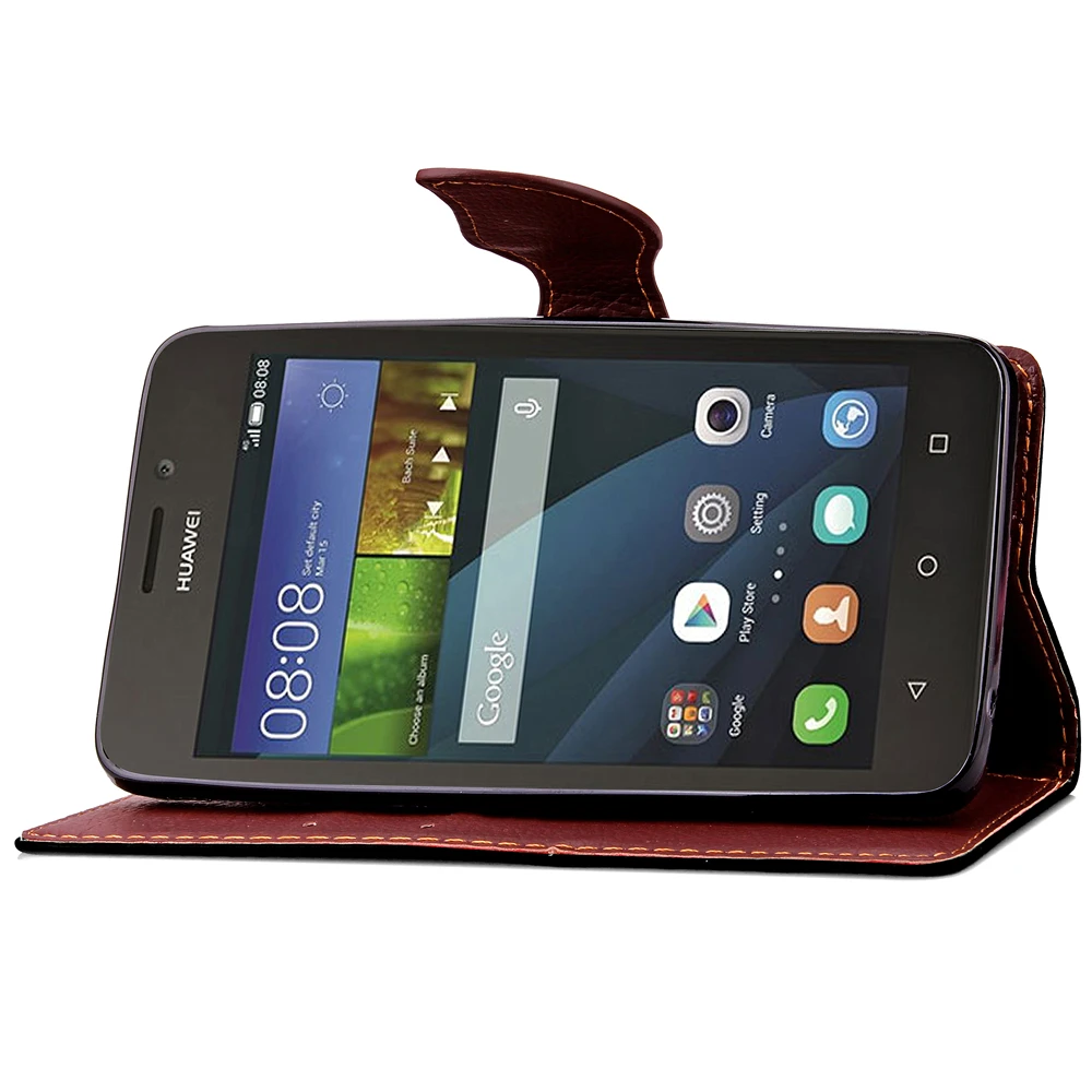 Для Huawei Ascend Y635 Leaf CLASP пряжки личи флип кожаный чехол Функция слот для карты ТПУ