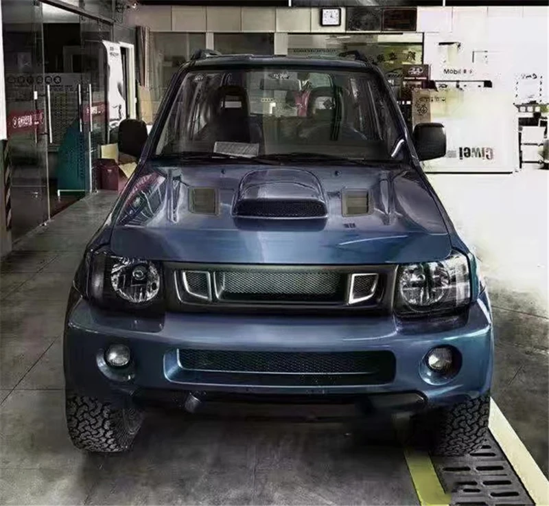 Использовать для Suzuki Jimny гоночные грили 2012- год FRP материал Refitt передний центр гоночная решетка крышка аксессуары без логотипа автомобиля
