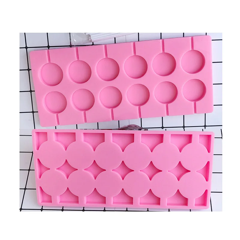 round 3.5cm 260g Силиконовые Круглые леденцы конфеты торт выпечки формы шоколадный торт украшения кондитерские формы силиконовые леденцы формы - Цвет: round 3.5cm 260g