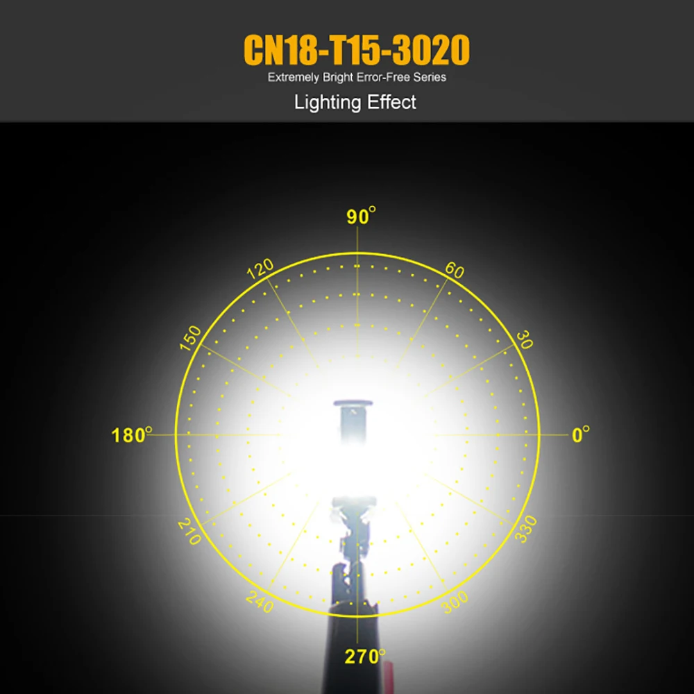 Лампа светодиодная для заднего хода T15 W16W 12 В 28 Вт SMD3020 18 шт.|Сигнальная лампа| |