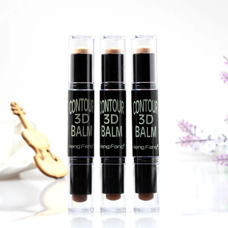 Double-ended 2 in1 Concealer Face Foundation Makeup Natural Cream Pen Highlight Contour Stick |