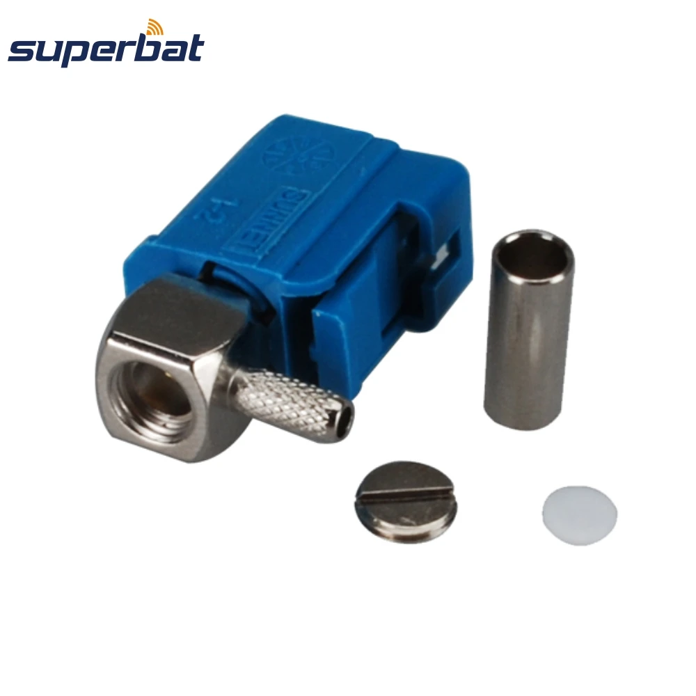 Superbat 10 шт. Fakra Z Waterblue /5021 нейтральный кодирующий соединитель обжимной разъем