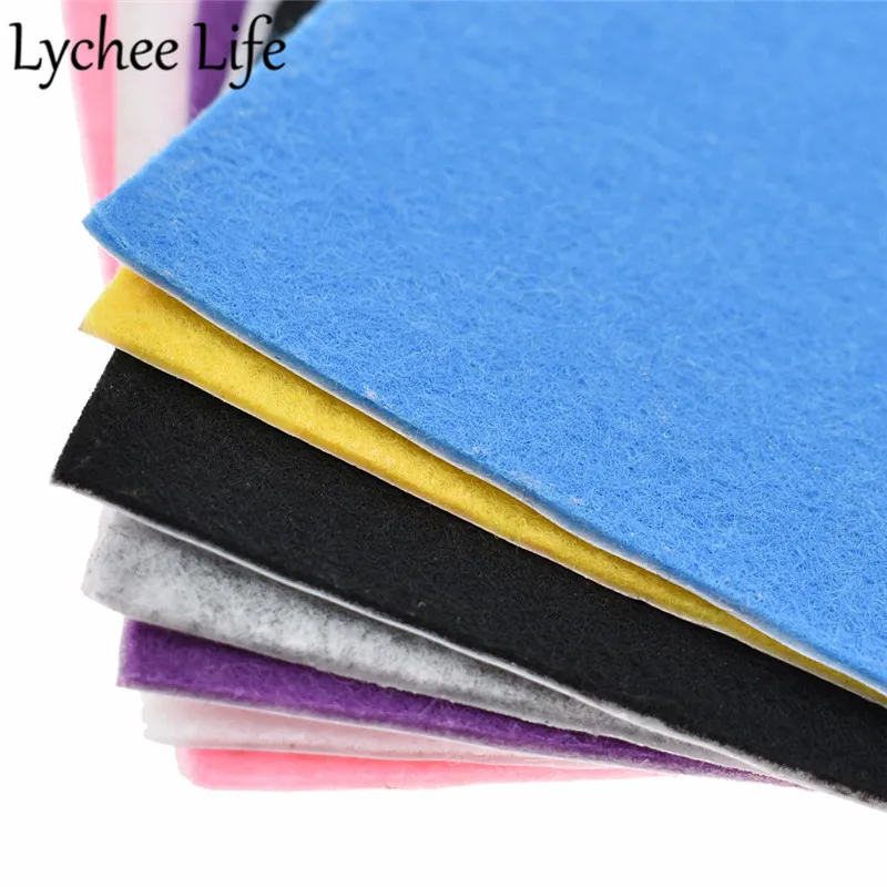 Lychee Life A4 1 мм Самоклеющаяся фетровая ткань сплошной цвет 29x21 см фетровая ткань ручной работы домашняя фабрика Швейные декоративные принадлежности