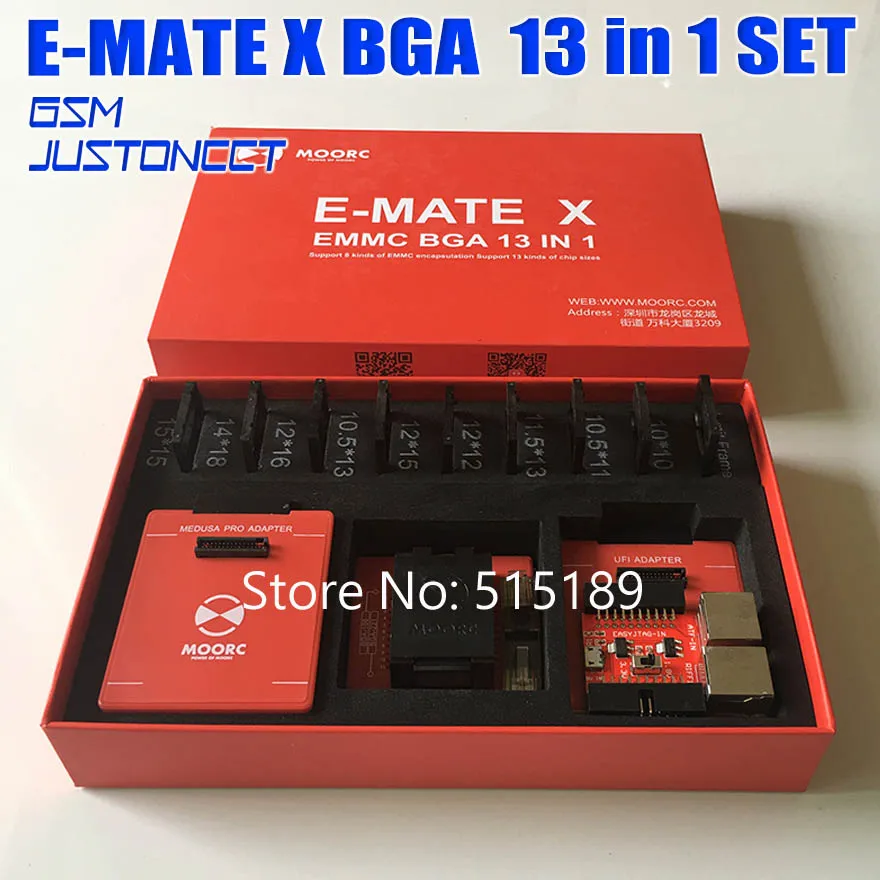 2019 MOORC Emmc коробка E MATE X PRO box EMMC BGA 13 в 1 поддержка 100 136 168 153 169 162 186 221 529 254 Бесплатная