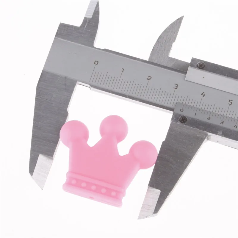 30 piezas corona cuentas de silicona Bpa libre Diy beb&eacute; masticado corona mordedor COLLAR COLGANTE de calidad alimentaria enfermer&iacute;a regalo juguetes fabricaci&oacute;n-5