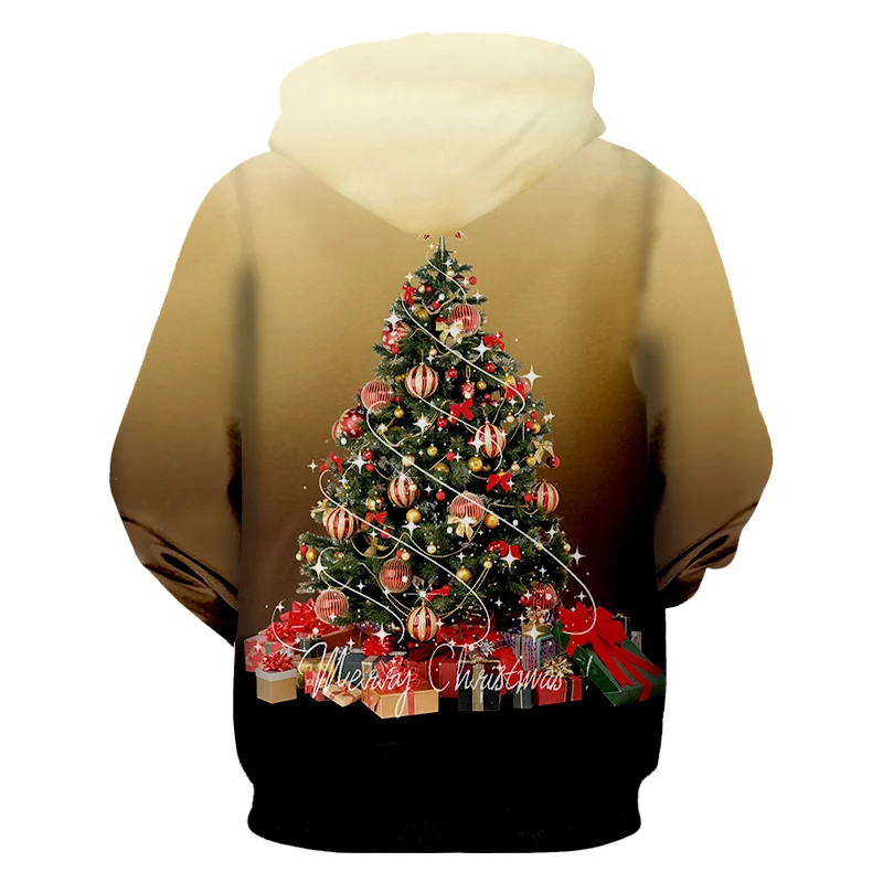 

CJLM Man New Style Personality Colored Trend Zip Hoodies 3D Printed Christmas Tree Large Size Men's Casual Sports Coat 6XL