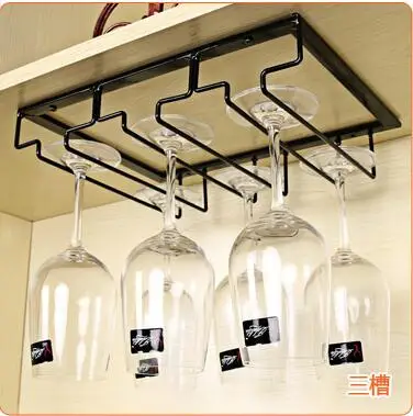 Under Cabinet Hanging Stemware Rack Wine Glasses Holder Glass Drying Hanger for Home Bar Hotel | Дом и сад