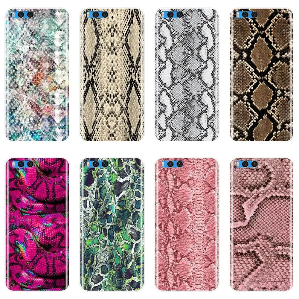 Чехол-накладка для Xiaomi Mi Max Note 1 2 3 из змеиной кожи
