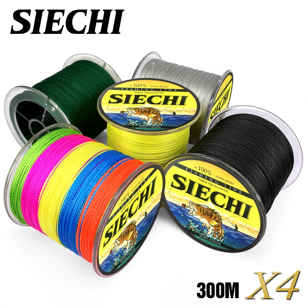 SIECHI 4 плетеная многонитевая рыболовная леска пряди 300 м для озера Multi 12LB