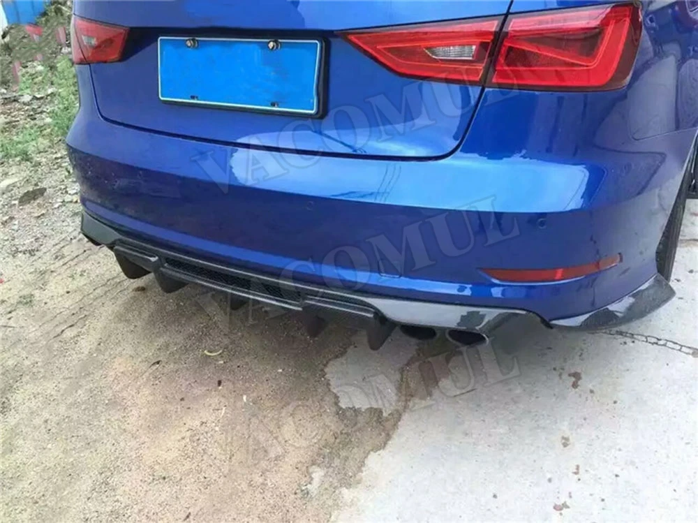 Углеродного волокна задний спойлер диффузор для Audi A3 Sline S3 седан 4 двери не A3 Стандартный