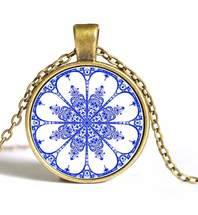 Горячее предложение новинка бронзовое покрытие синий и белый массивный