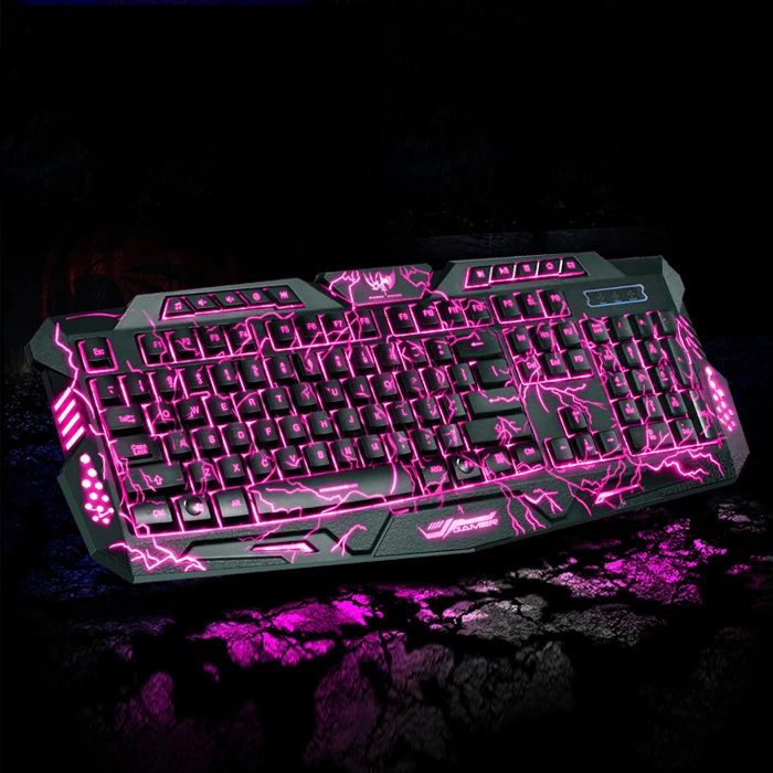 114 ключей Механическая игровая клавиатура RGB подсветка красный синий