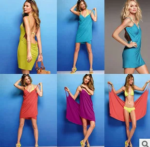 New 2014 spring summer women casual brand euramerican Pure color beach dress | Женская одежда