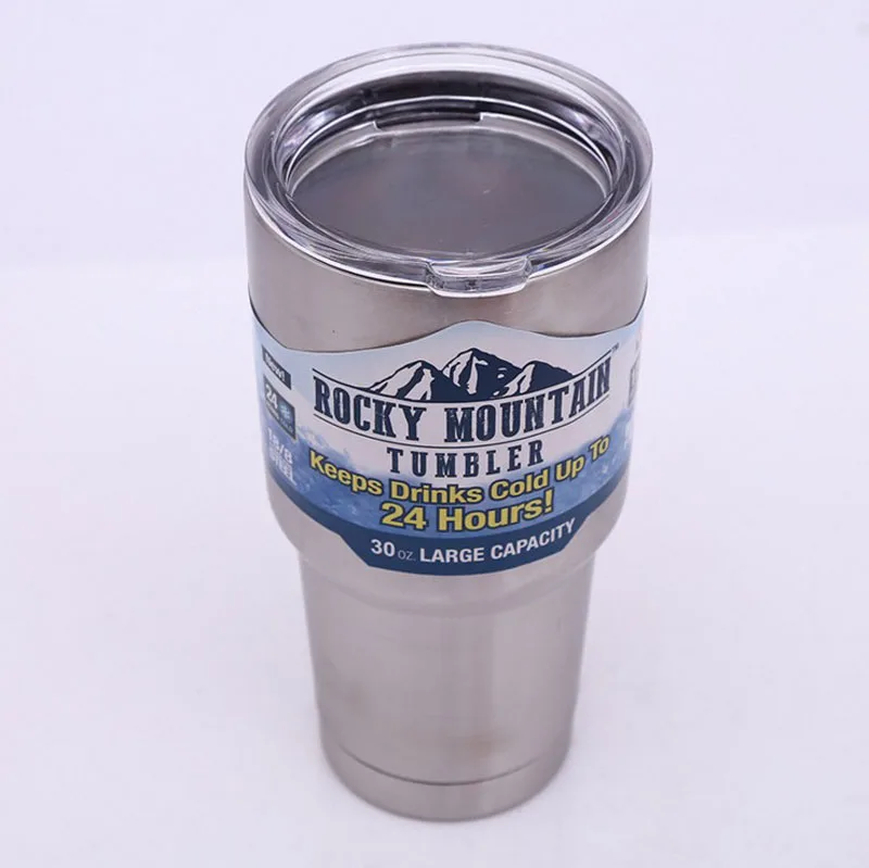 ordinary cover cup 1 шт. 304 стакан из нержавеющей стали 30 унций Изолированная Вакуумная чашка дорожная кружка бутылка для воды пивные кофейные кружки для спорта на открытом воздухе и путешествий - Цвет: ordinary cover cup