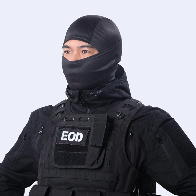 Мягкие шапочки для охоты Multicam Tropic quick-dry Nijia Balaclava/MTP Full face - Цвет: BK