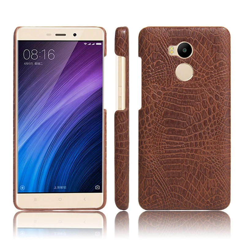 Роскошный чехол для xiaomi Redmi 3 3s 4 4A 4X 5 5A Plus Note pro чехлы из искусственной крокодиловой