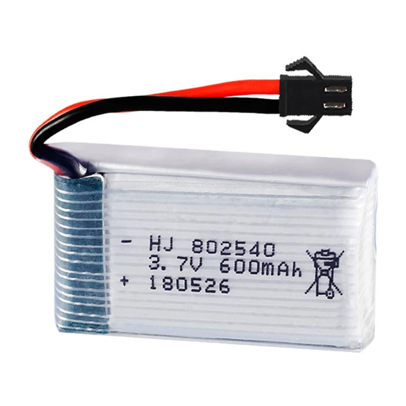 3 7 в 600 мАч 802540 литий полимерный аккумулятор SYMA X5C X5SW rc Quadrocopter Skytech M68 Drone 509 510 FX085C2