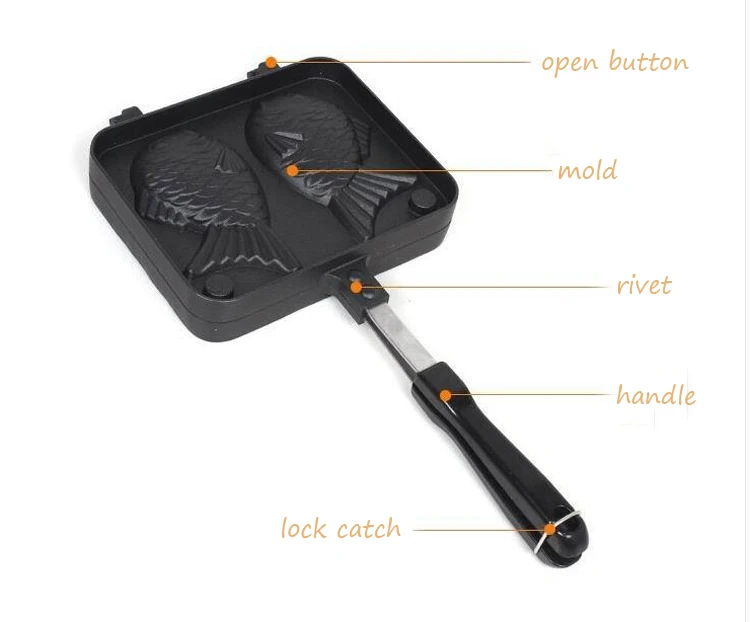 Новинка антипригарная форма для рыбы тайяки 2 сторонняя в форме вафельная