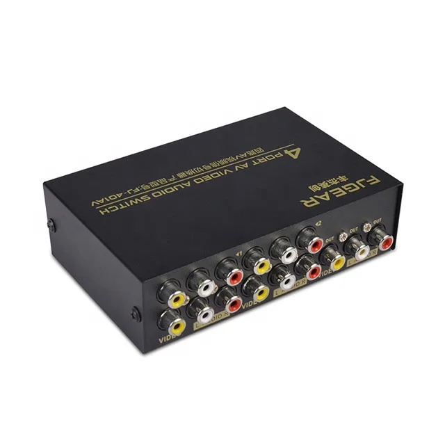 AV-переключатель 4 в 1 композитный аудио-видео сигнал для HDTV LCD DVD 3 RCA переключатель |