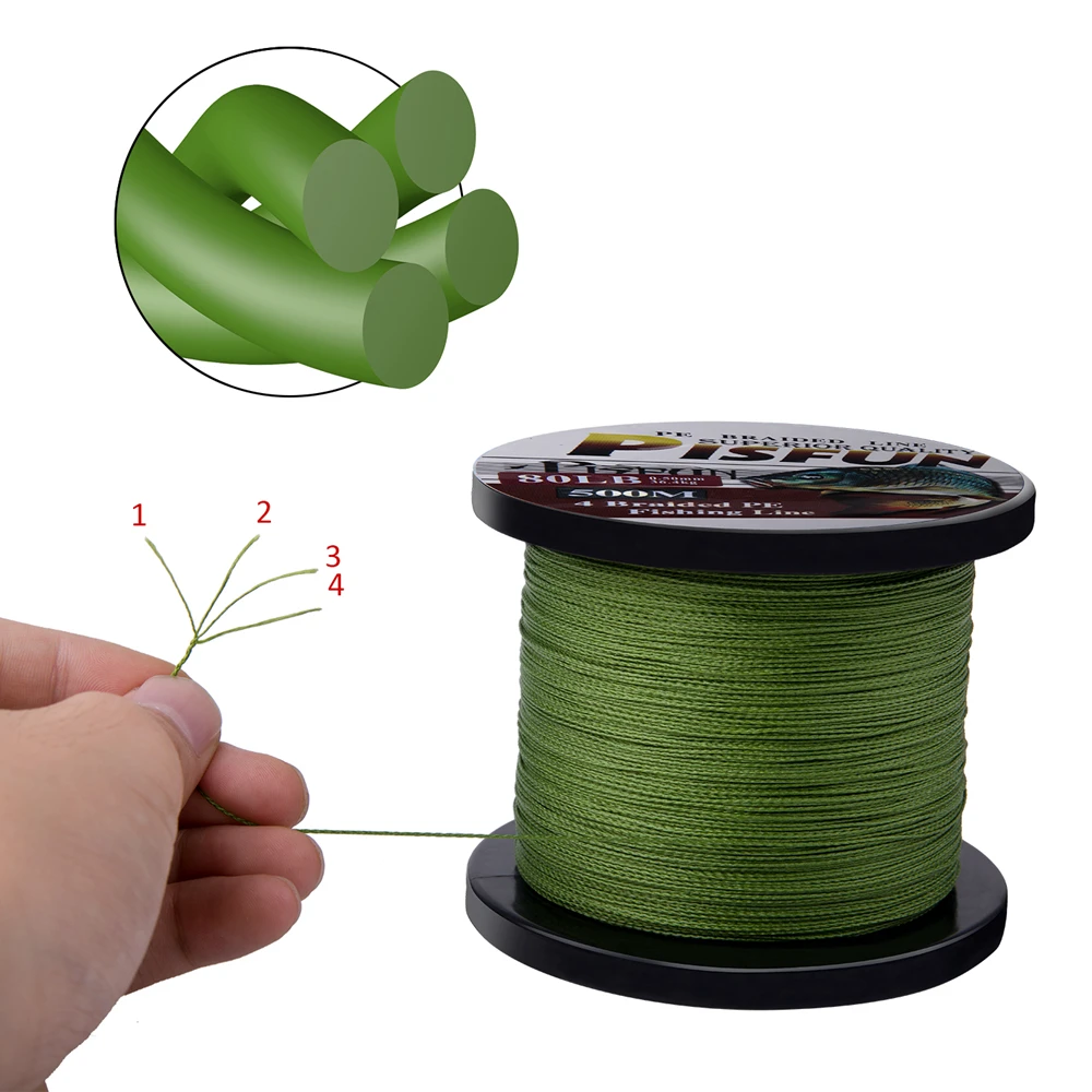 Рыболовная плетеная леска 4 нити 12 80lb 6 цветов 500 м|fishing line|braided fishing line4 strands |