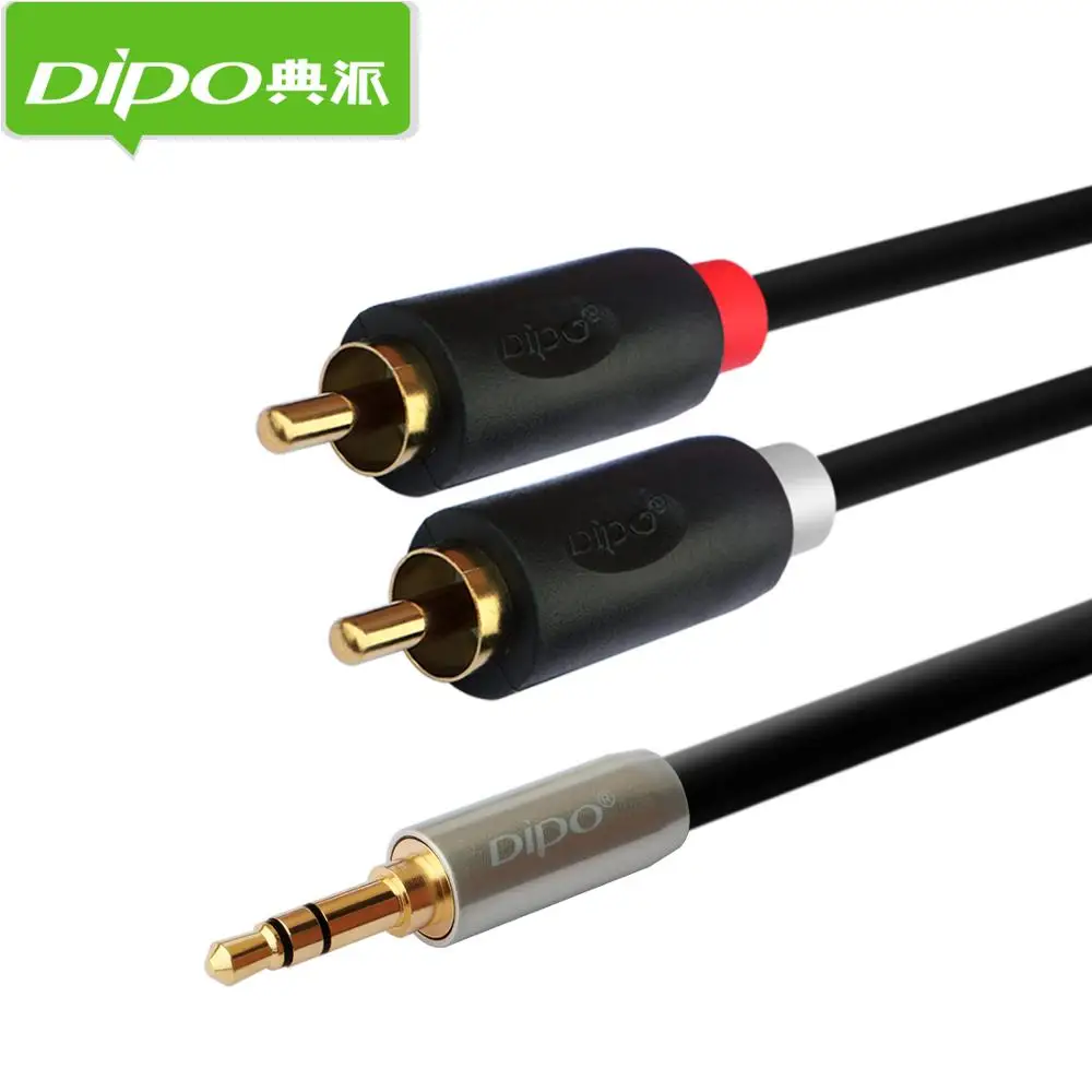 DIPO позолоченный 3 5 мм аудио разъем для премиум-2RCA 2 RCA jack кабель папа-папа 1 м 8 10 15 20 |