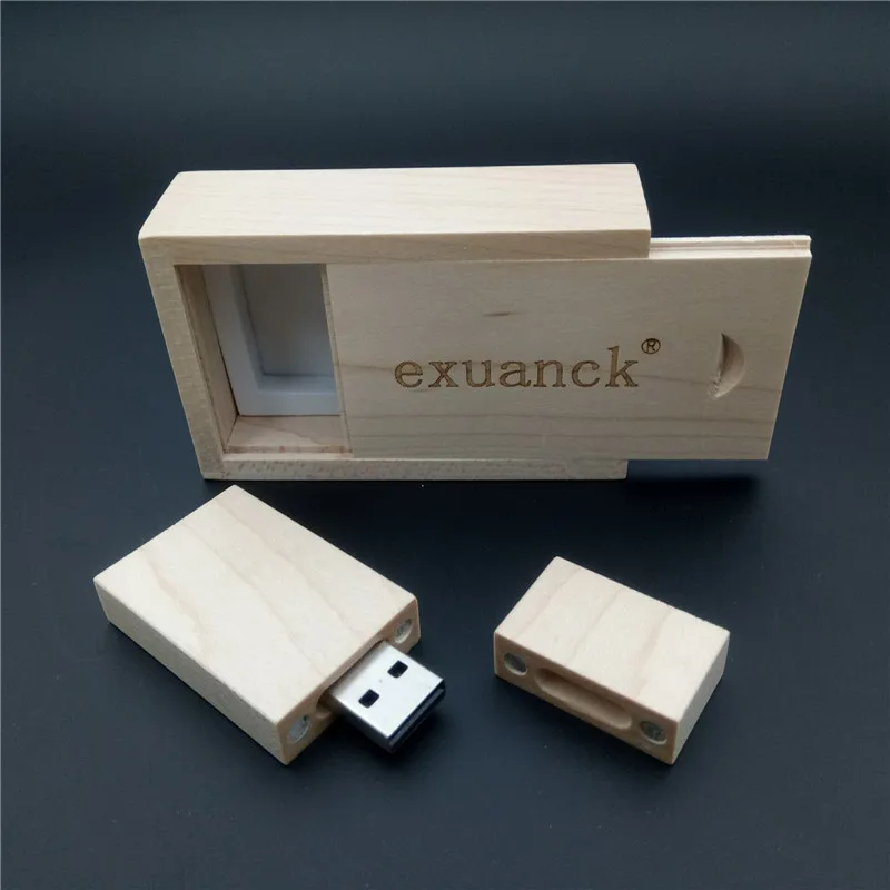 Exuanck лазерной гравировкой Photograhy клена USB 2 0 флеш накопитель 4GB/8GB/16GB/32GB/64GB (30шт