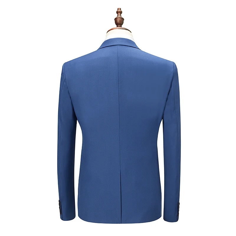 3 шт. костюм Для мужчин Фирменная Новинка Slim Fit 2018 Королевский синий костюмы
