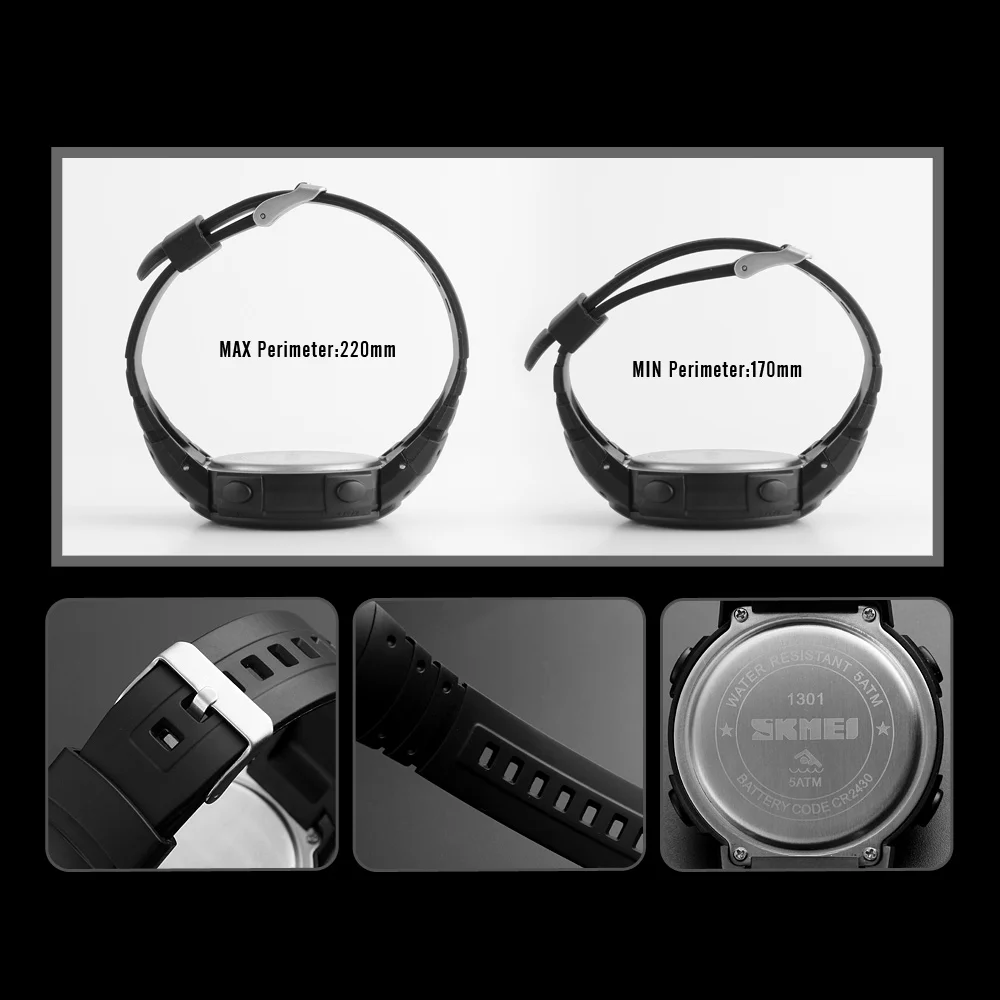 SKMEI 1301 Bluetooth Калорий Смарт часы для Для мужчин светодиодный воды Ударостойкой