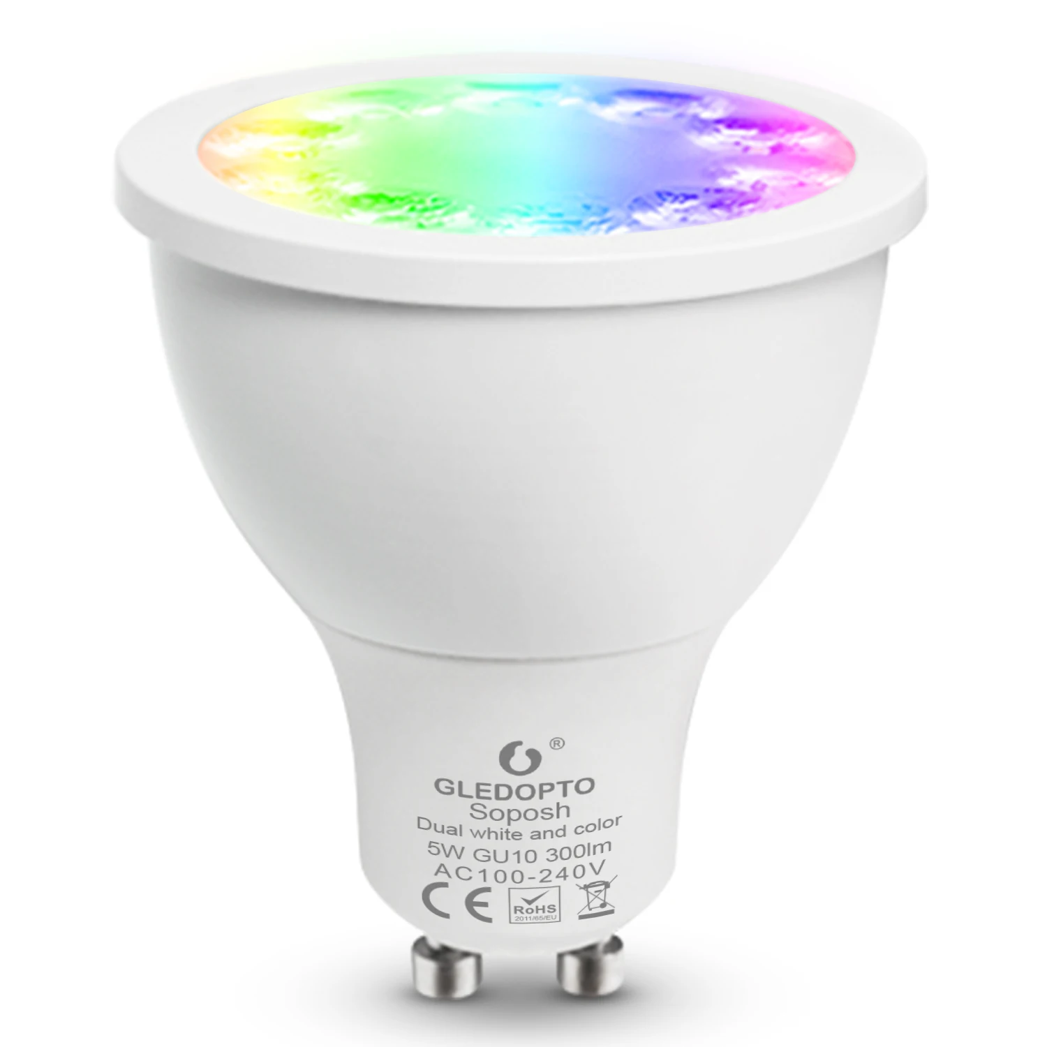 GLEDOPTO умный дом rgb и теплый белый gu10 прожектор zigbee 5 Вт RGBW GU10 лампа AC100-240V работы с Amazon Echo plus smartThing