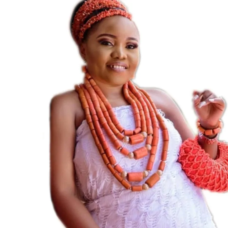 Набор свадебных ювелирных изделий 4 uювелирных 5 рядов 12 мм натуральный