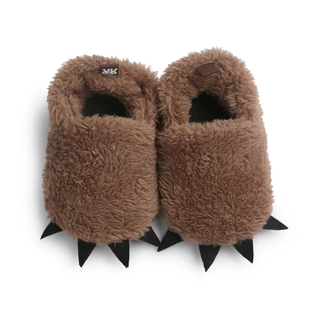 

New Cartoon Animal Paw Soft Baby Shoes First Walkers Winter infant Warm Moccasin Newborn Warm Plush Shoes Boots baby moccasins