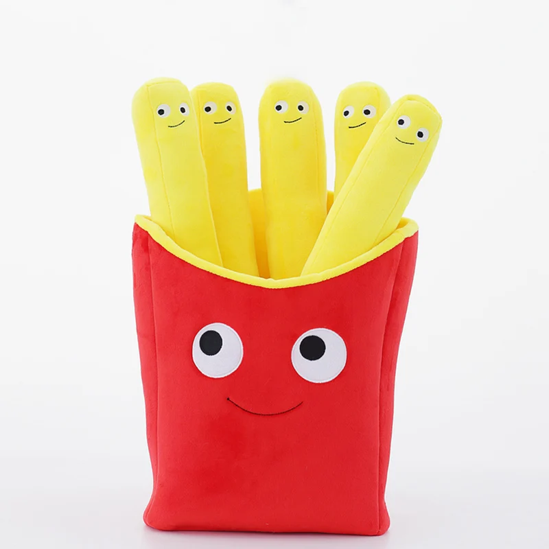 French Fries Креативное моделирование фаст-фуд, картофель фри, подушка для пиццы, плюшевая игрушка, милая Подушка, Kawaii, мягкая, супер качество, детские подарки - Цвет: French Fries