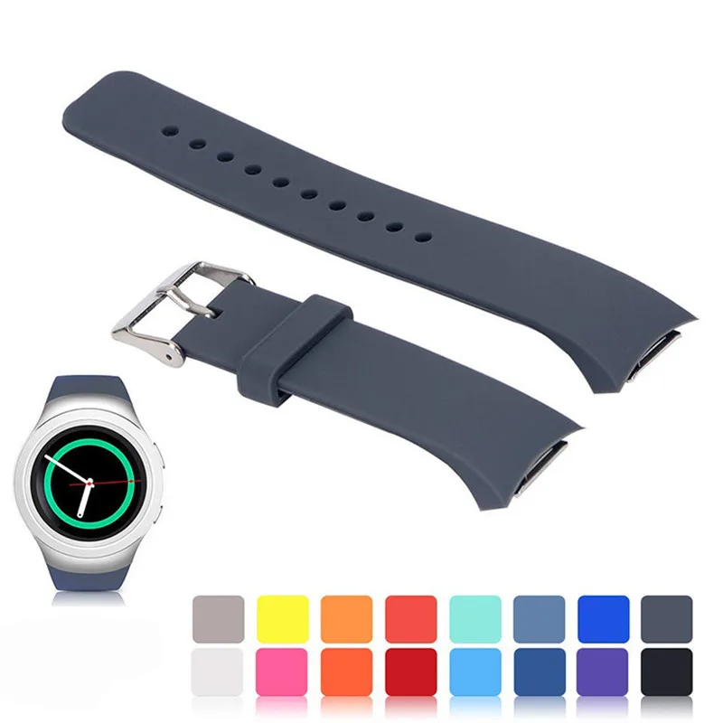 Силиконовый ремешок для часов для samsung Galaxy gear S2 band R720 R730 Smart correa наручный браслет активные ремешки для часов nato