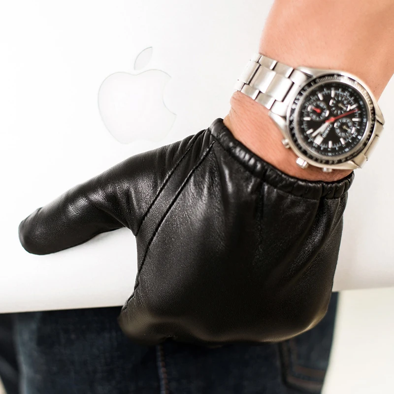 구매 HIGHSHINE-프라임 클래식 남성 경찰 장갑, 진짜 나파 가죽 장갑, 운전용 슬림 피트 전술 드레스 장갑