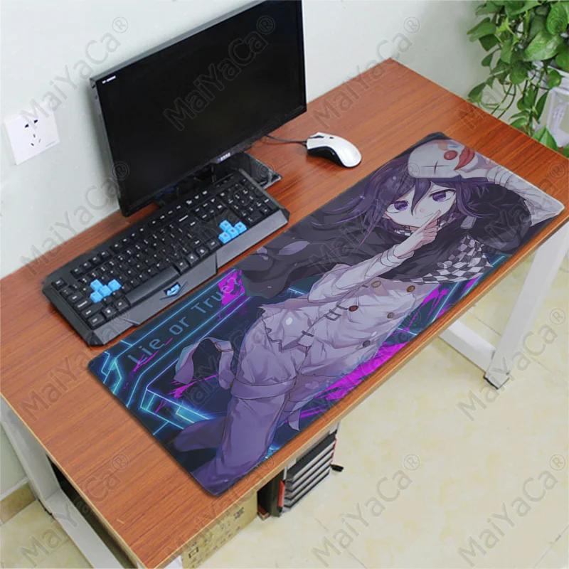 Lock Edge 30x80cm MaiYaCa новые Danganronpa V3 индивидуальные коврики для мыши Компьютерные Аниме Коврик для мыши и ноутбука большой коврик для мыши клавиатуры коврик - Цвет: Lock Edge 30x80cm