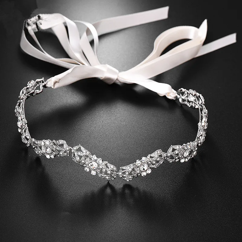 

Floralbride Wired Rhinestones Crystal Alloy Wedding Tiara Headband Bridal Headpieces Hair Accessories Bridesmaids Women Jewelry