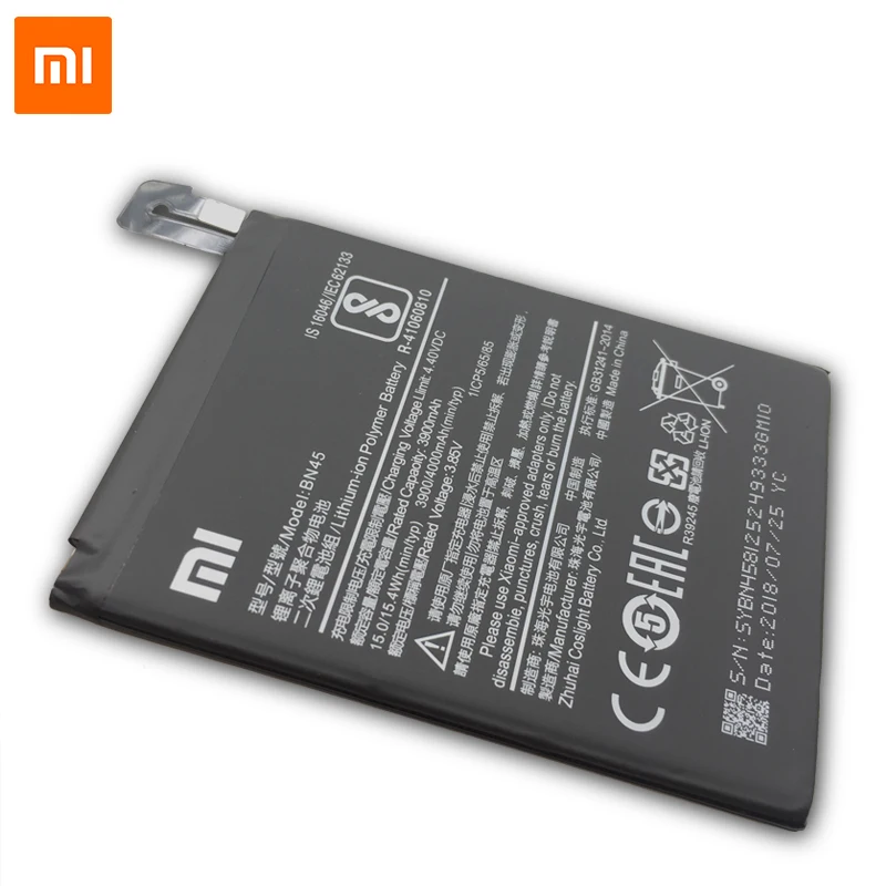 Оригинальные сменные аккумуляторы Xiaomi BN45 для Mi note2 Redmi Note 5 Note5 аккумулятор