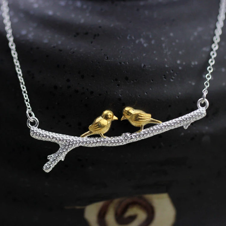 Ожерелье чокер из серебра 2015 пробы с подвеской в виде птицы|necklace support|necklace