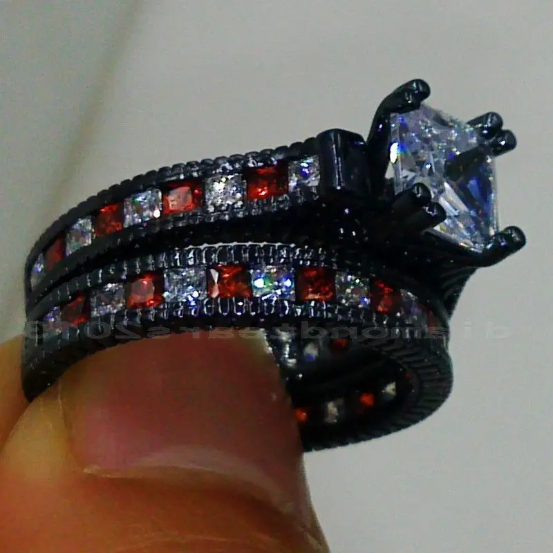 Size5-11 Ретро Горячая Распродажа ювелирных изделий 14kt черный золотой заполненный