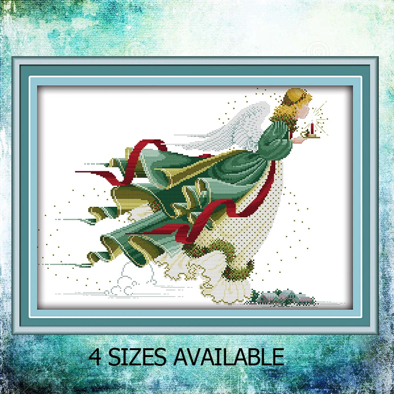 JoySunday chinese crossstitch kits Angel of light kid toy DMC14CT11CT needlework livingroom bedroom baby room painting wholesale | Дом и сад